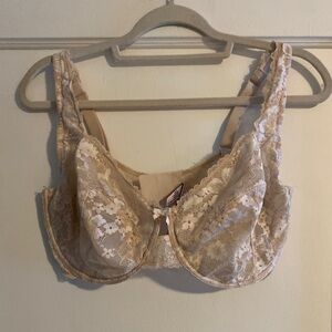 Victoria's Secret Unlined Demi Lace Underwire Bra Blush Pink Size 40G